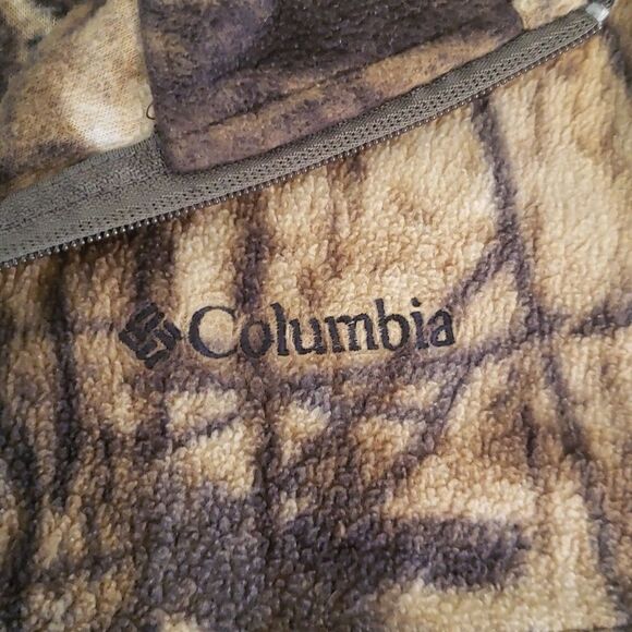 Columbia Full Zip Camo Fleece Jacket Youth Sz 18/20 - Picture 5 of 8